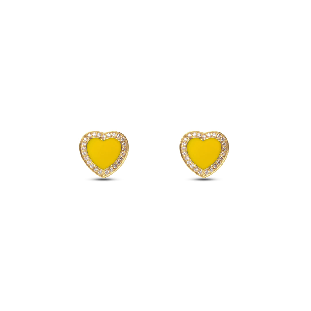 Amore Earrings Yellow Agate Yellow Gold
