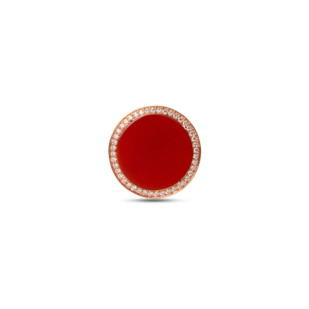 Eternity Rings Red Carnelian Rosé Gold Large