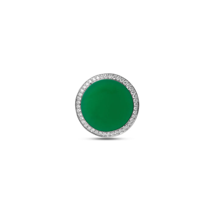 Eternity Rings Green Agate White Gold Large