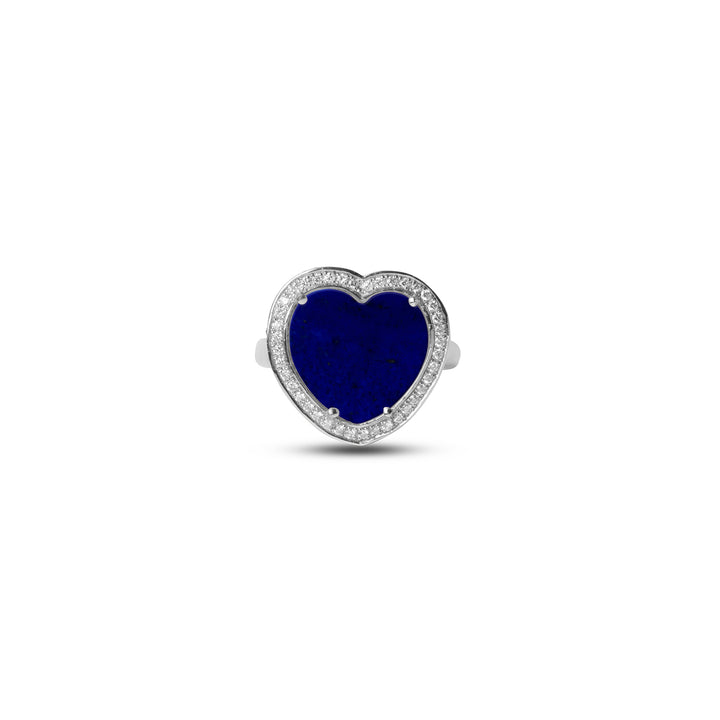 Amore Rings Lapis Lazuli White Gold Medium