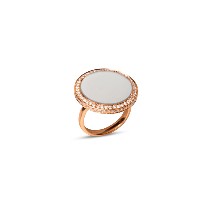 Eternity Rings White Agate Rosé Gold Large