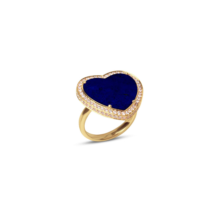 Amore Rings Lapis Lazuli Yellow Gold Large
