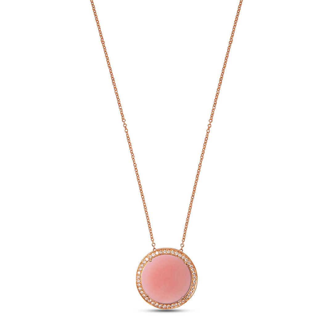 Eternity Necklace Pink Opal Rosé Gold Large