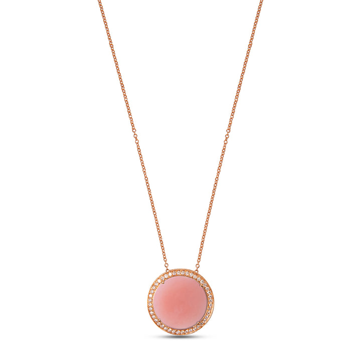 Eternity Necklace Pink Opal Rosé Gold Large