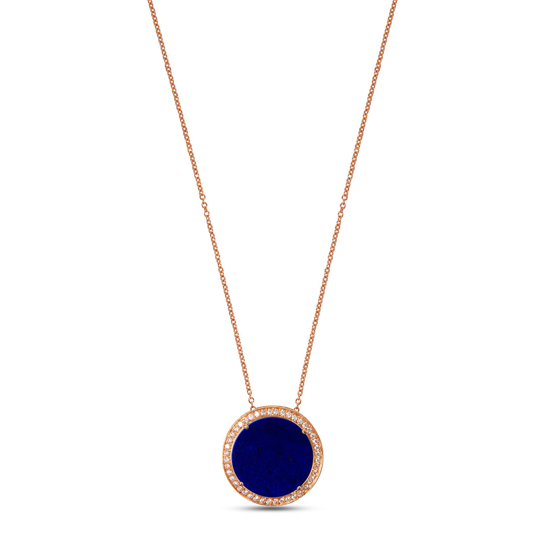 Eternity Necklace Lapis Lazuli Rosé Gold Large