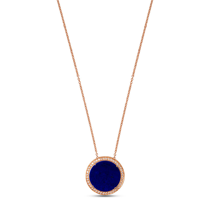 Eternity Necklace Lapis Lazuli Rosé Gold Large
