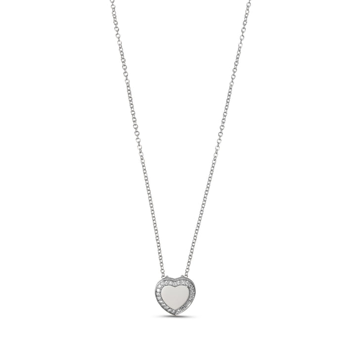 Amore Necklace White Agate White Gold  Small