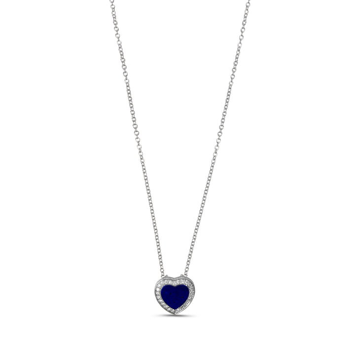 Amore Necklace Lapis Lazuli White Gold Small