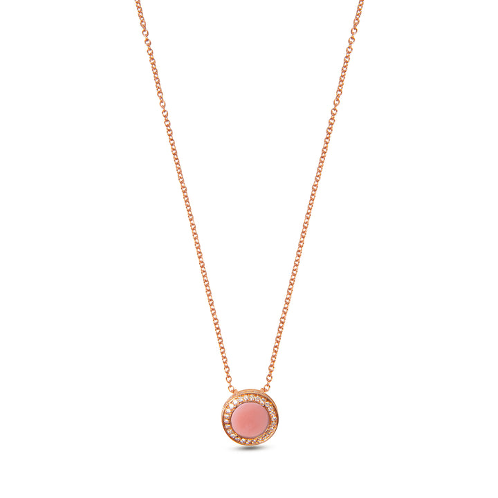 Eternity Necklace Pink Opal Rosé Gold Small