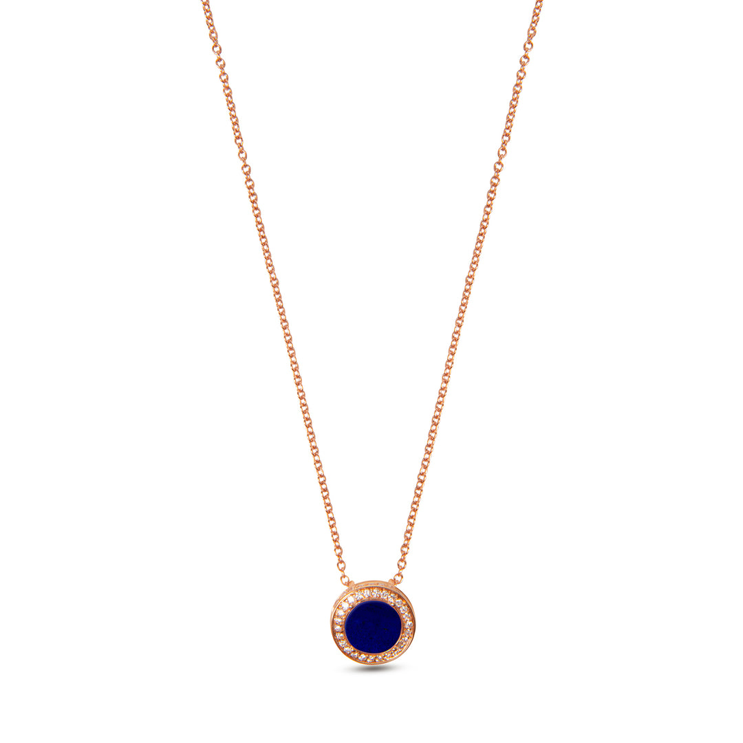 Eternity Necklace Lapis Lazuli Rosé Gold Small