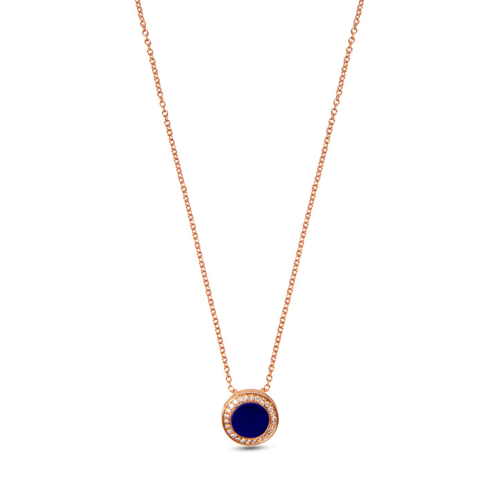 Eternity Necklace Lapis Lazuli Rosé Gold Small