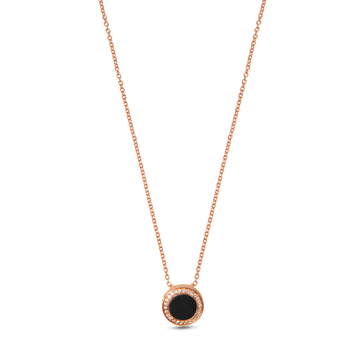 Eternity Necklace Onyx Rosé Gold Small