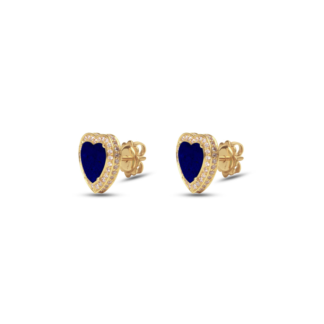 Amore Earrings Lapis Lazuli Yellow Gold