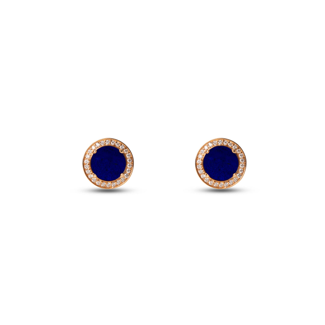 Eternity Earrings Lapis Lazuli Rosé Gold