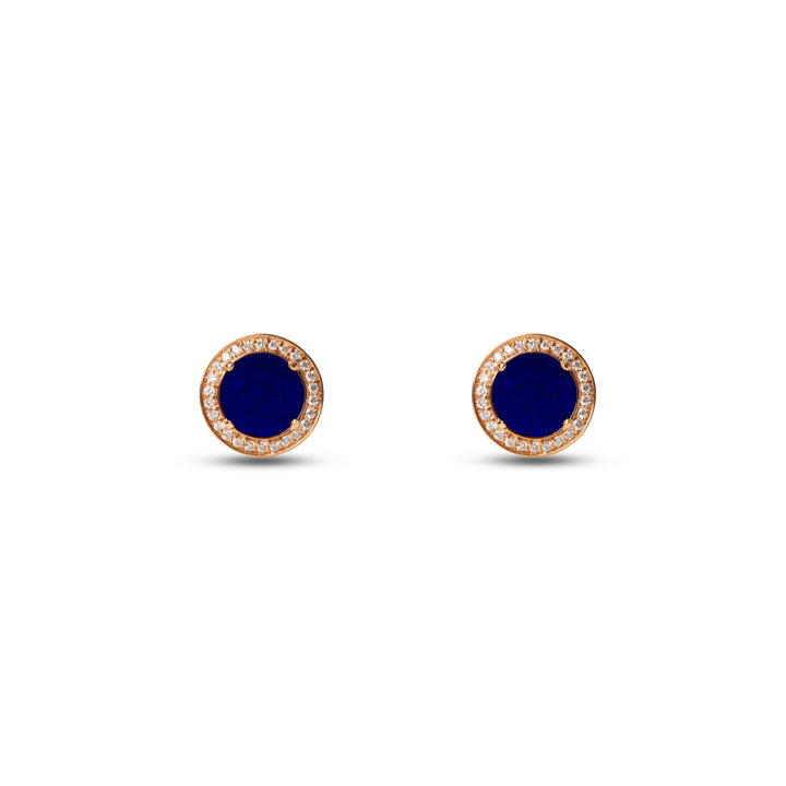 Eternity Earrings Lapis Lazuli Rosé Gold