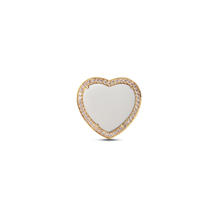 Amore Rings White Agate Yellow Gold Large