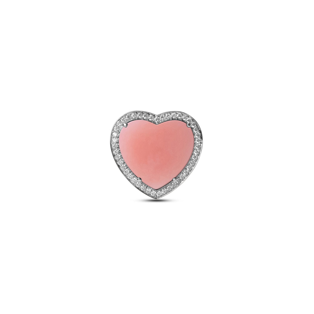 Amore Rings Pink Opal White Gold Large