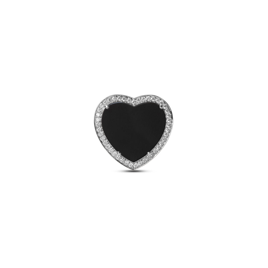 Amore Rings Onyx White Gold Large