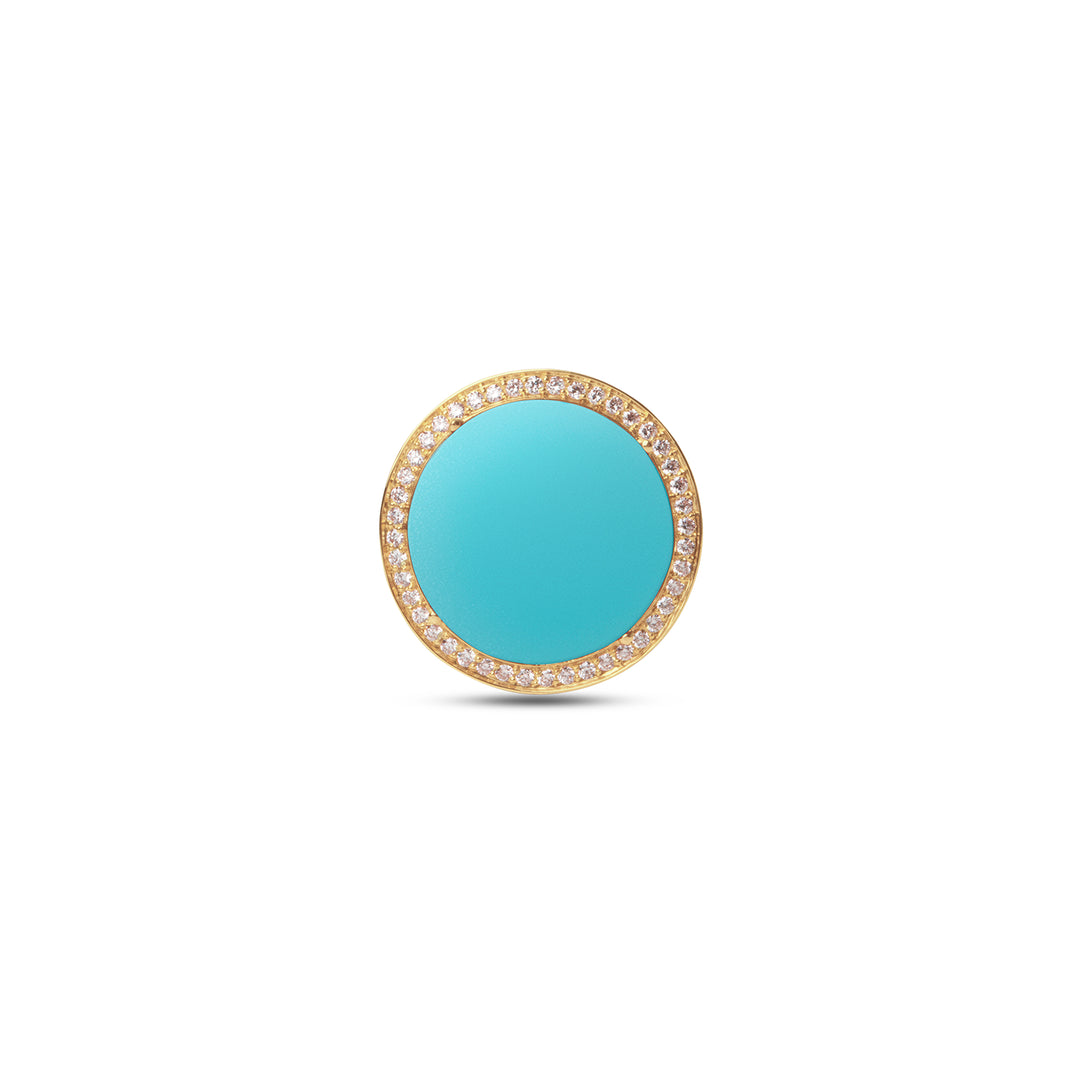 Eternity Rings Blue Agate Yellow Gold Large
