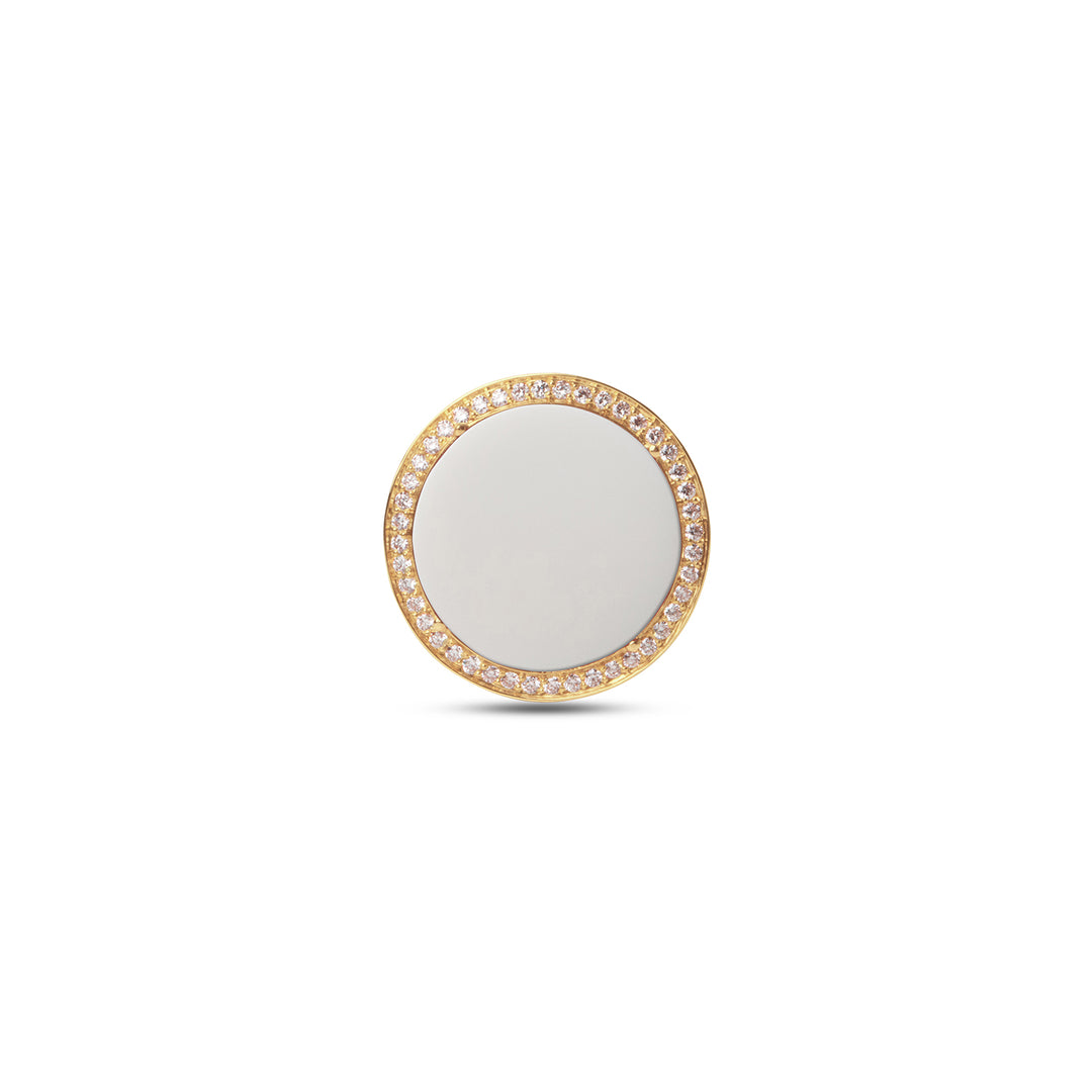 Eternity Rings White Agate Yellow Gold Large