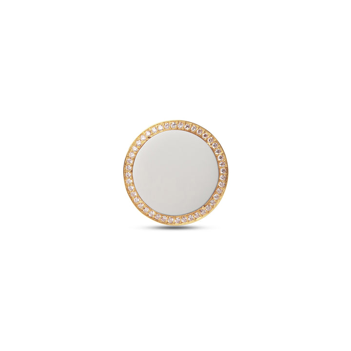 Eternity Rings White Agate Yellow Gold Large