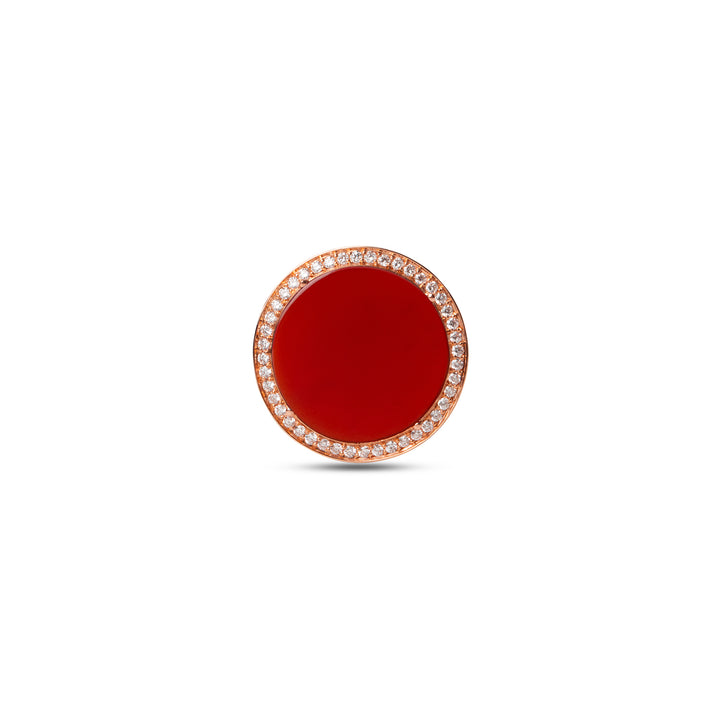 Eternity Rings Red Carnelian Rosé Gold Large