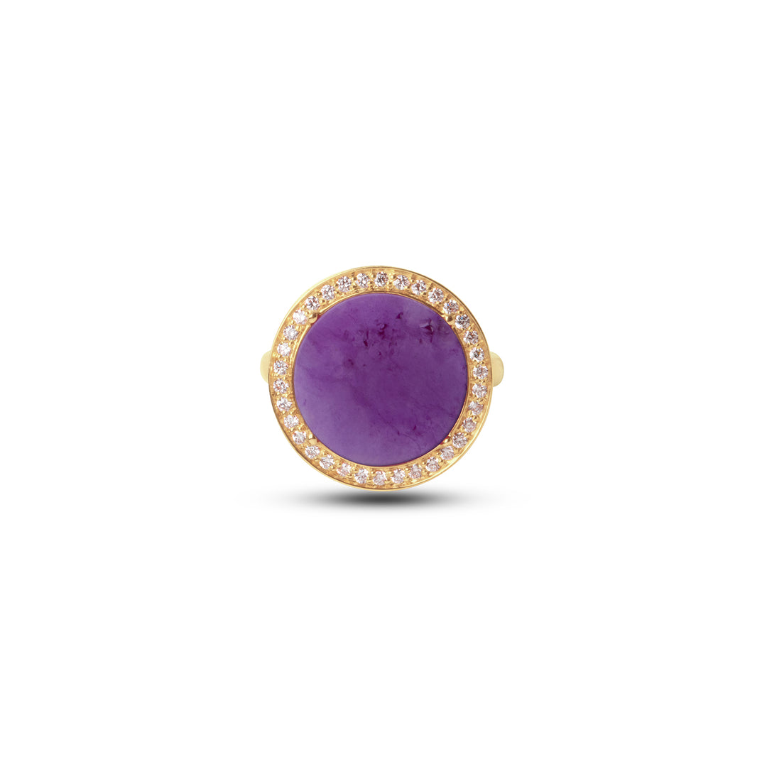 Eternity Rings Purple Agate Yellow Gold Medium