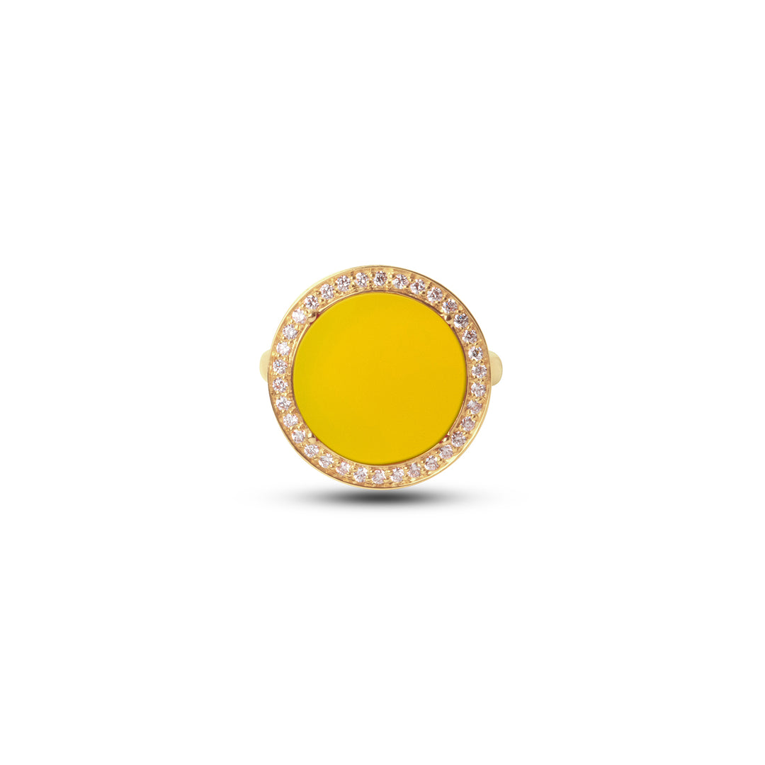Eternity Rings Yellow Agate Yellow Gold Medium