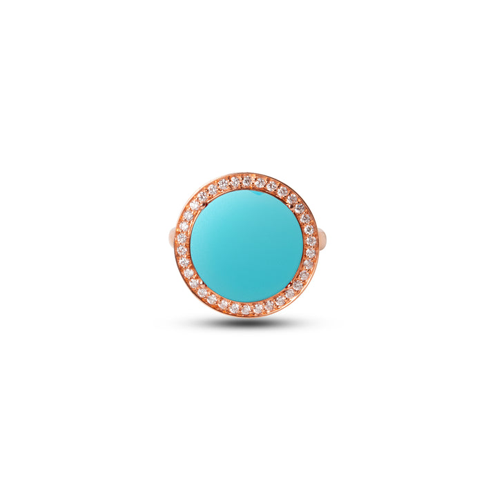 Eternity Rings Blue Agate Rosé Gold Medium