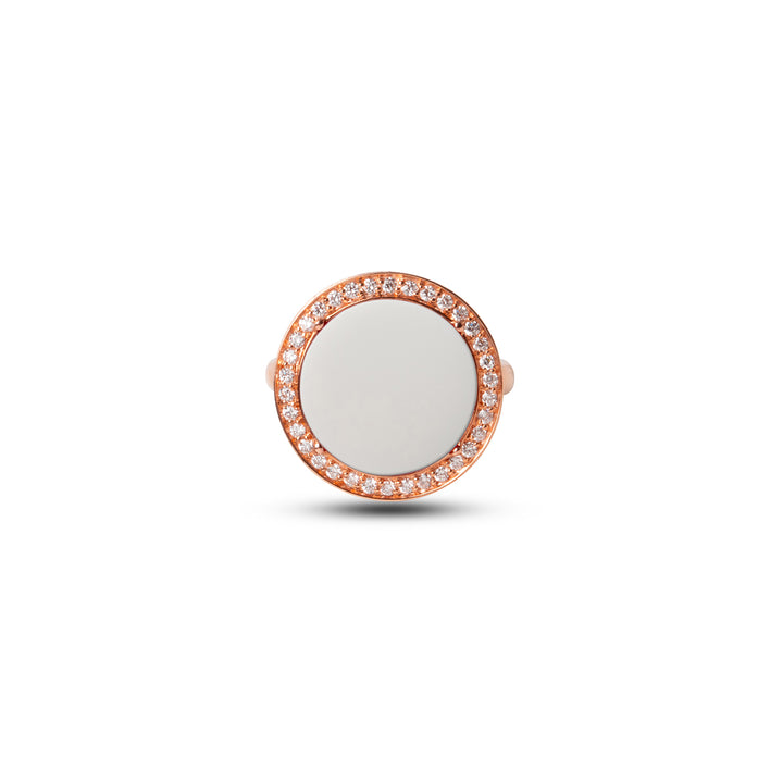 Eternity Rings White Agate Rose Gold Medium