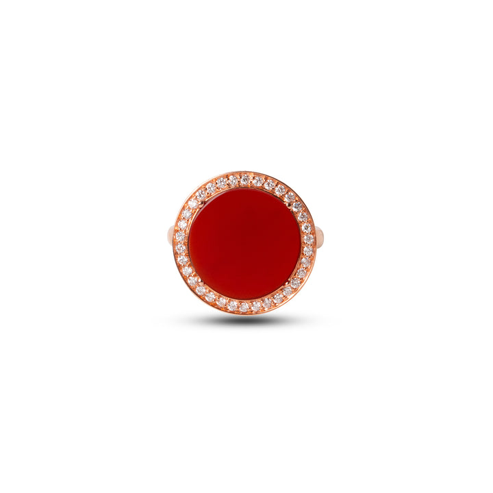 Eternity Rings Red Carnelian Rosé Gold Medium