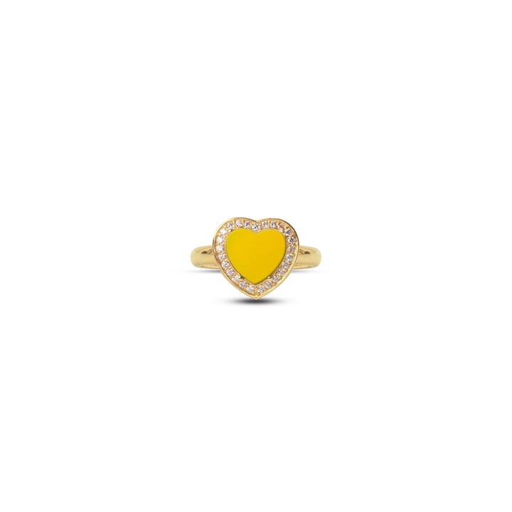 Amore Rings Yellow Agate Yellow Gold Small