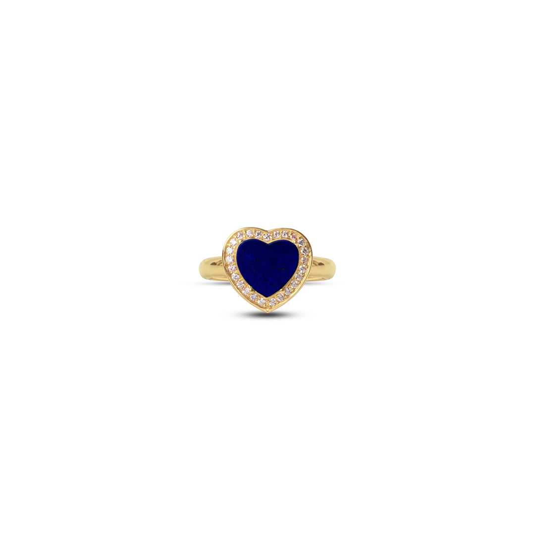 Amore Rings Lapis Lazuli Yellow Gold Small