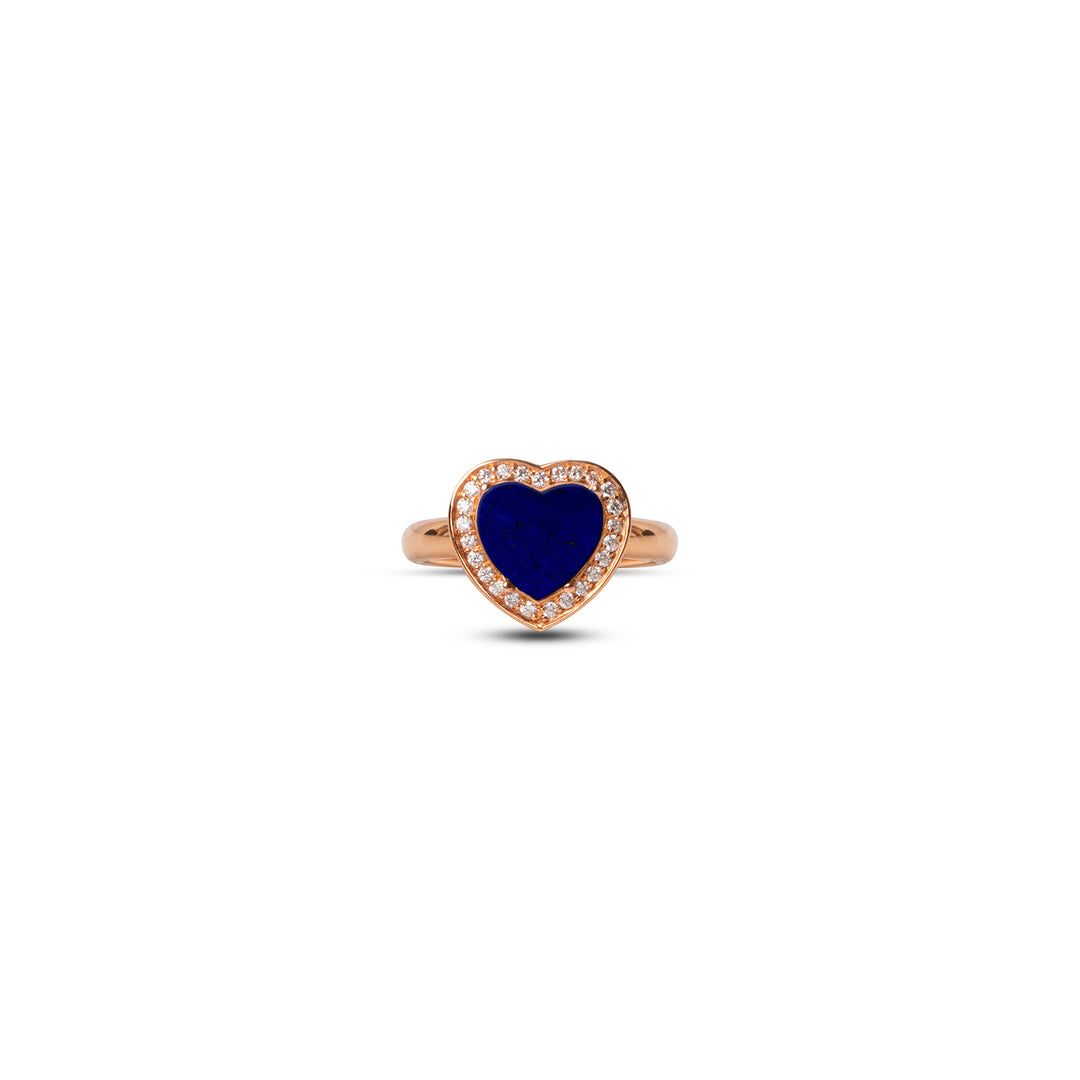 Amore Rings Lapis Lazuli Rosé Gold Small