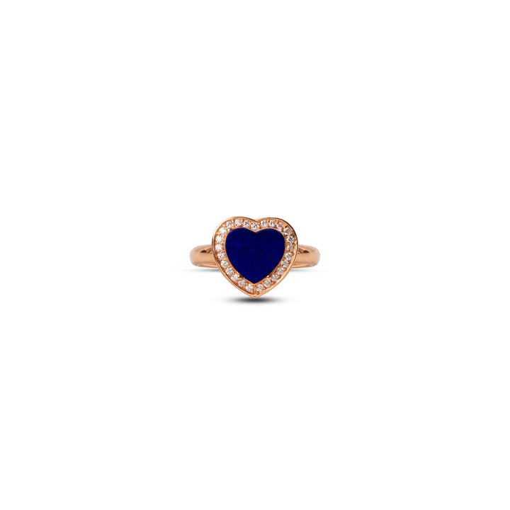 Amore Rings Lapis Lazuli Rosé Gold Small