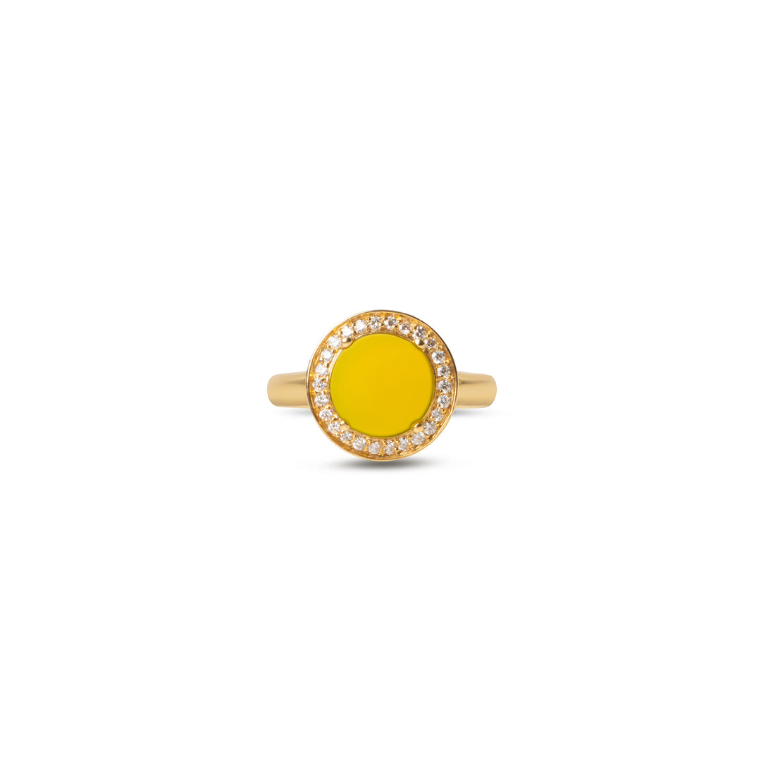Eternity Rings Yellow Agate Yellow Gold Small