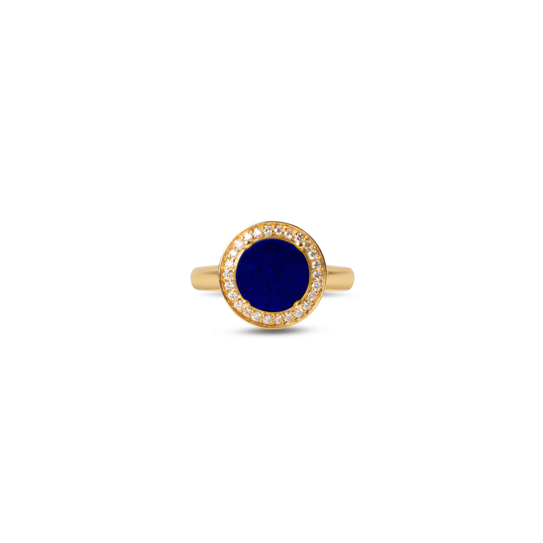 Eternity Rings Lapis Lazuli Yellow Gold Small