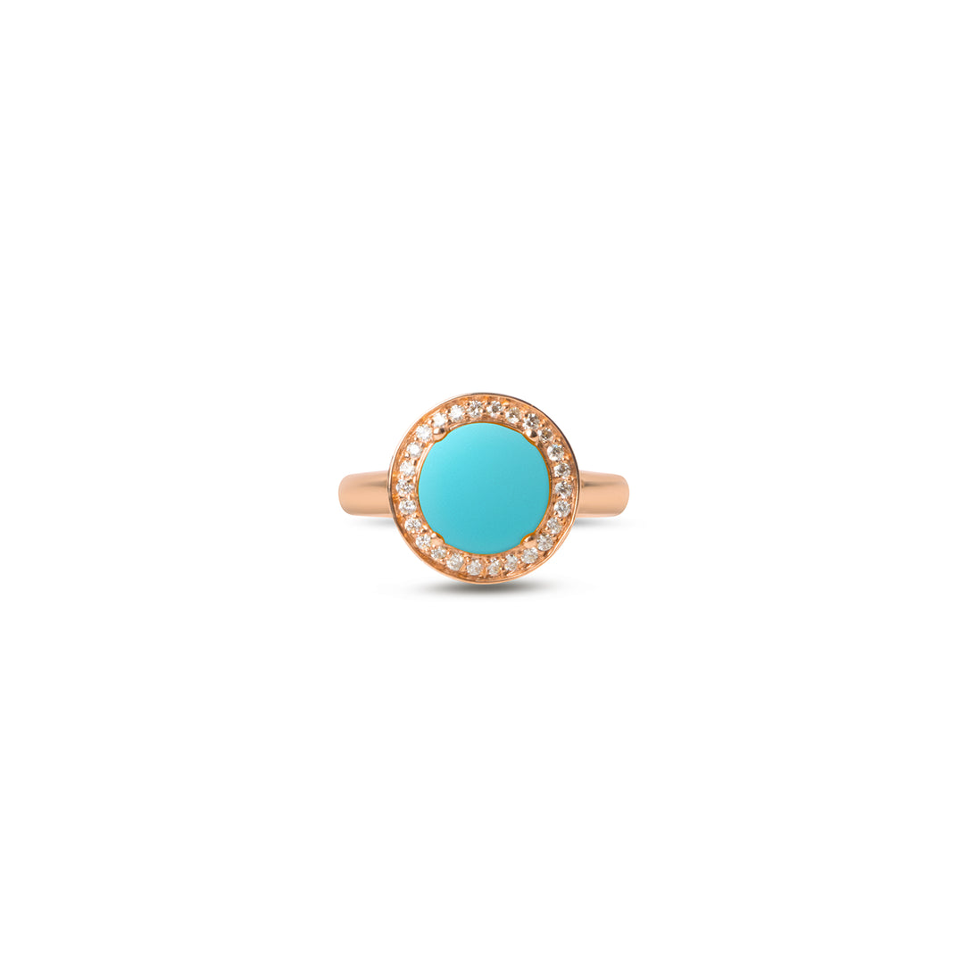 Eternity Rings Blue Agate Rosé Gold Small