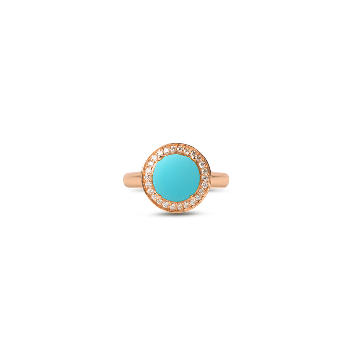 Eternity Rings Blue Agate Rosé Gold Small