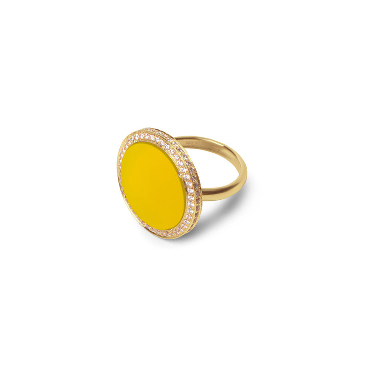 Eternity Rings Yellow Agate Yellow Gold Large