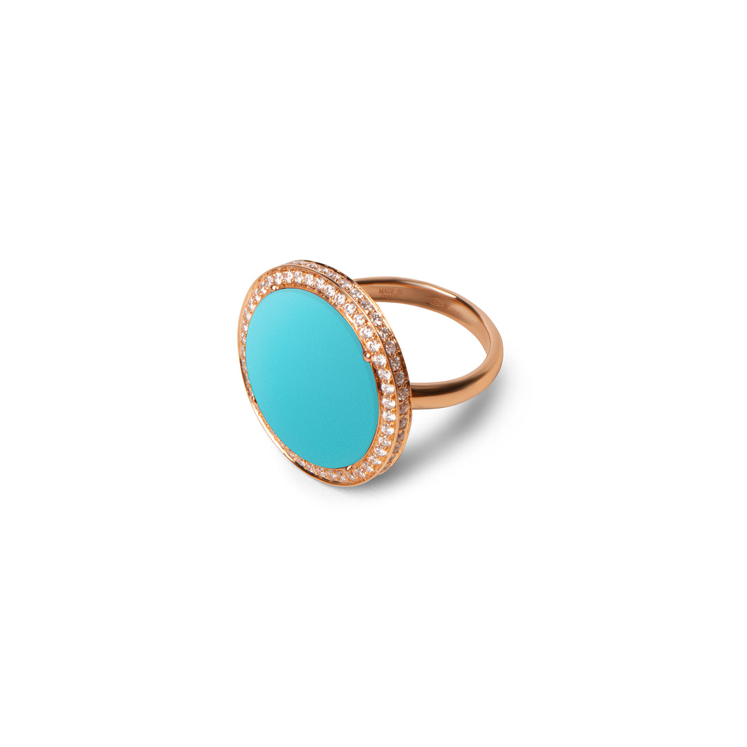 Eternity Rings Blue Agate Rosé Gold Large