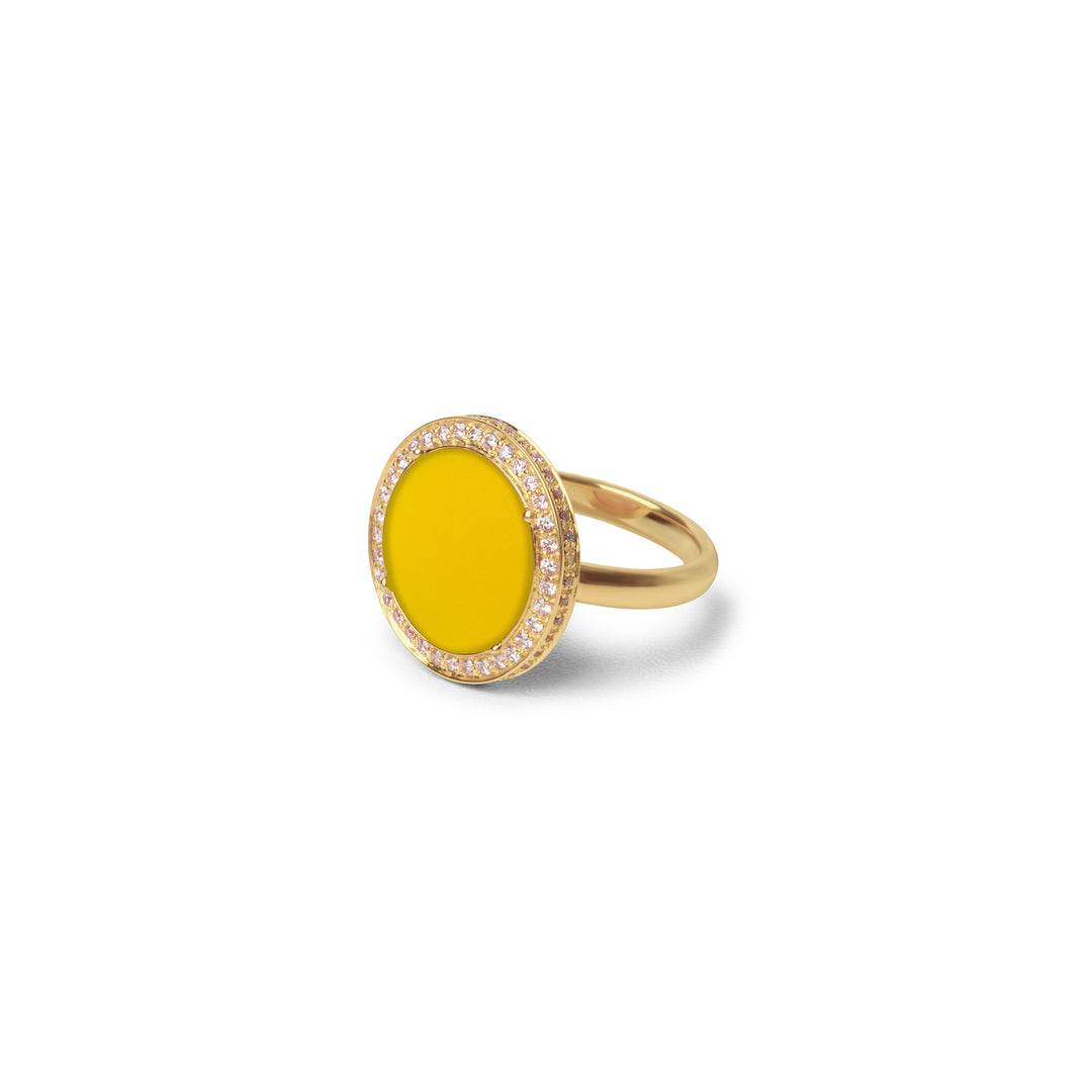 Eternity Rings Yellow Agate Yellow Gold Medium