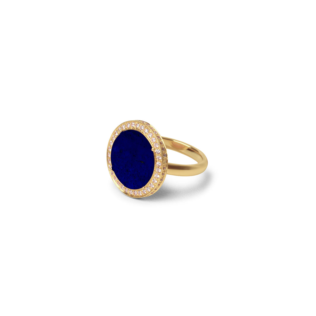Eternity Rings Lapis Lazuli Yellow Gold Medium