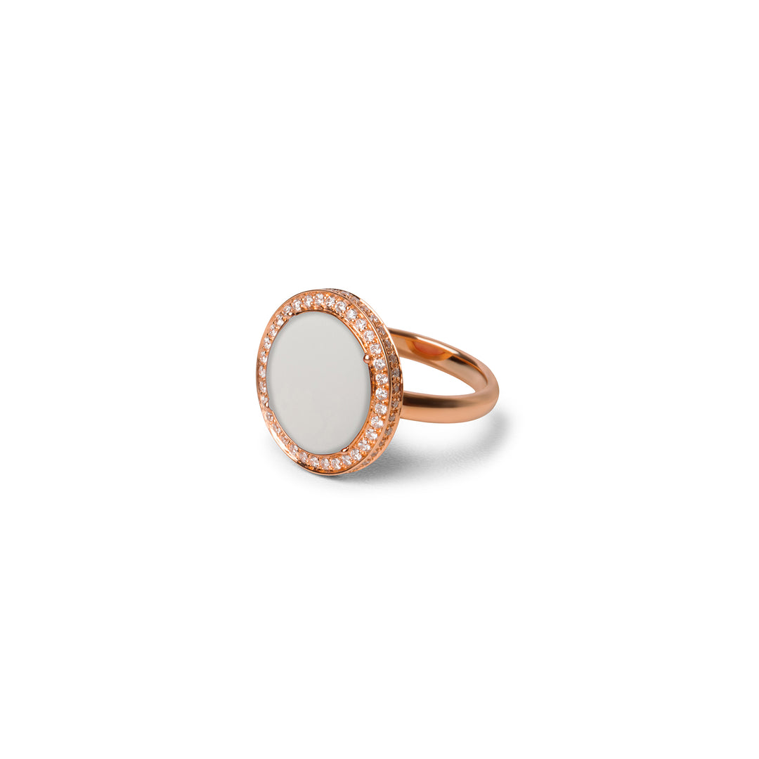 Eternity Rings White Agate Rose Gold Medium