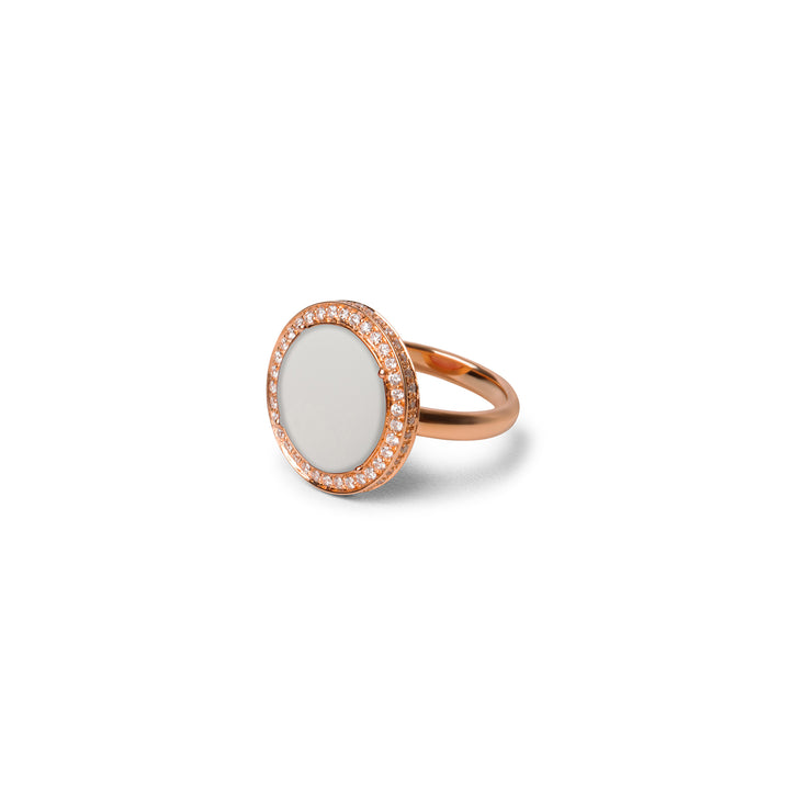 Eternity Rings White Agate Rose Gold Medium
