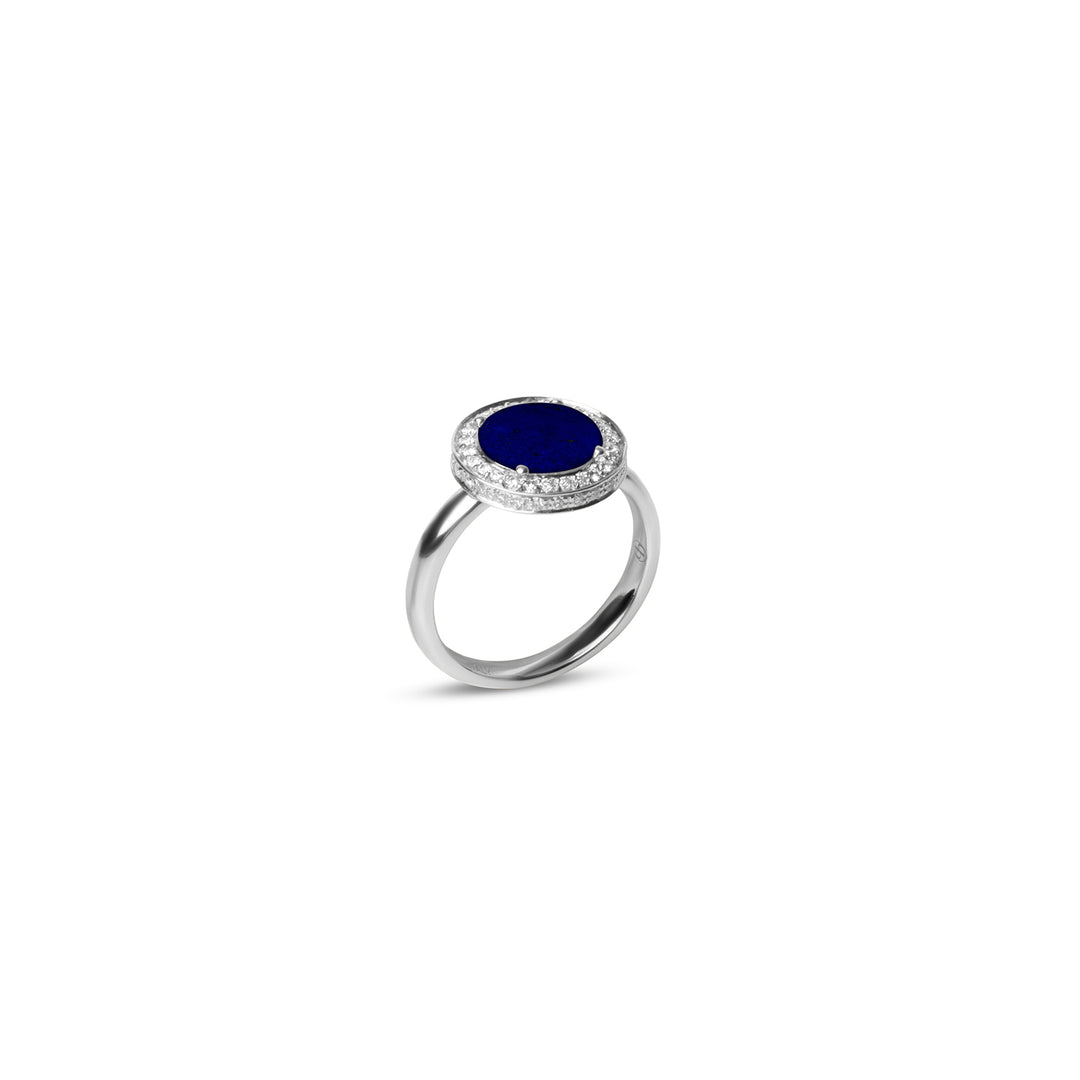 Eternity Rings Lapis Lazuli White Gold Small