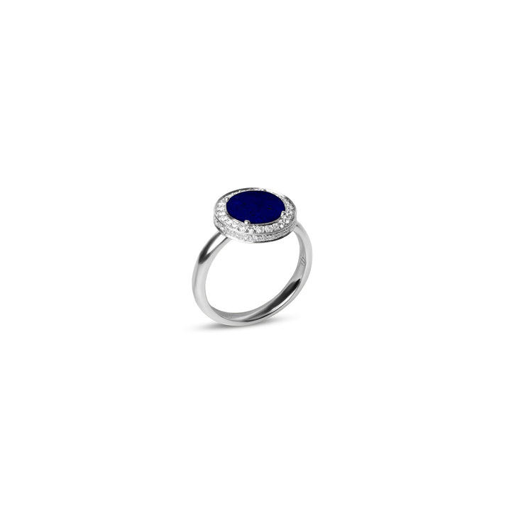 Eternity Rings Lapis Lazuli White Gold Small