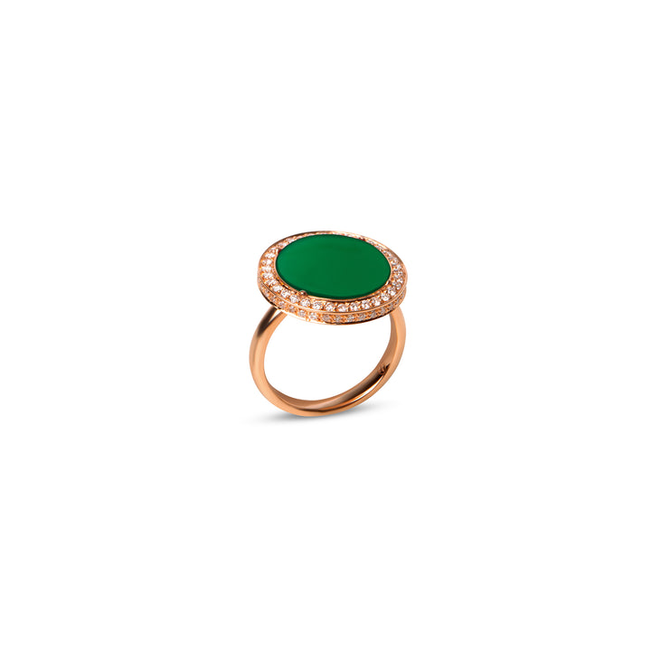 Eternity Rings Green Agate Rosé Gold Medium