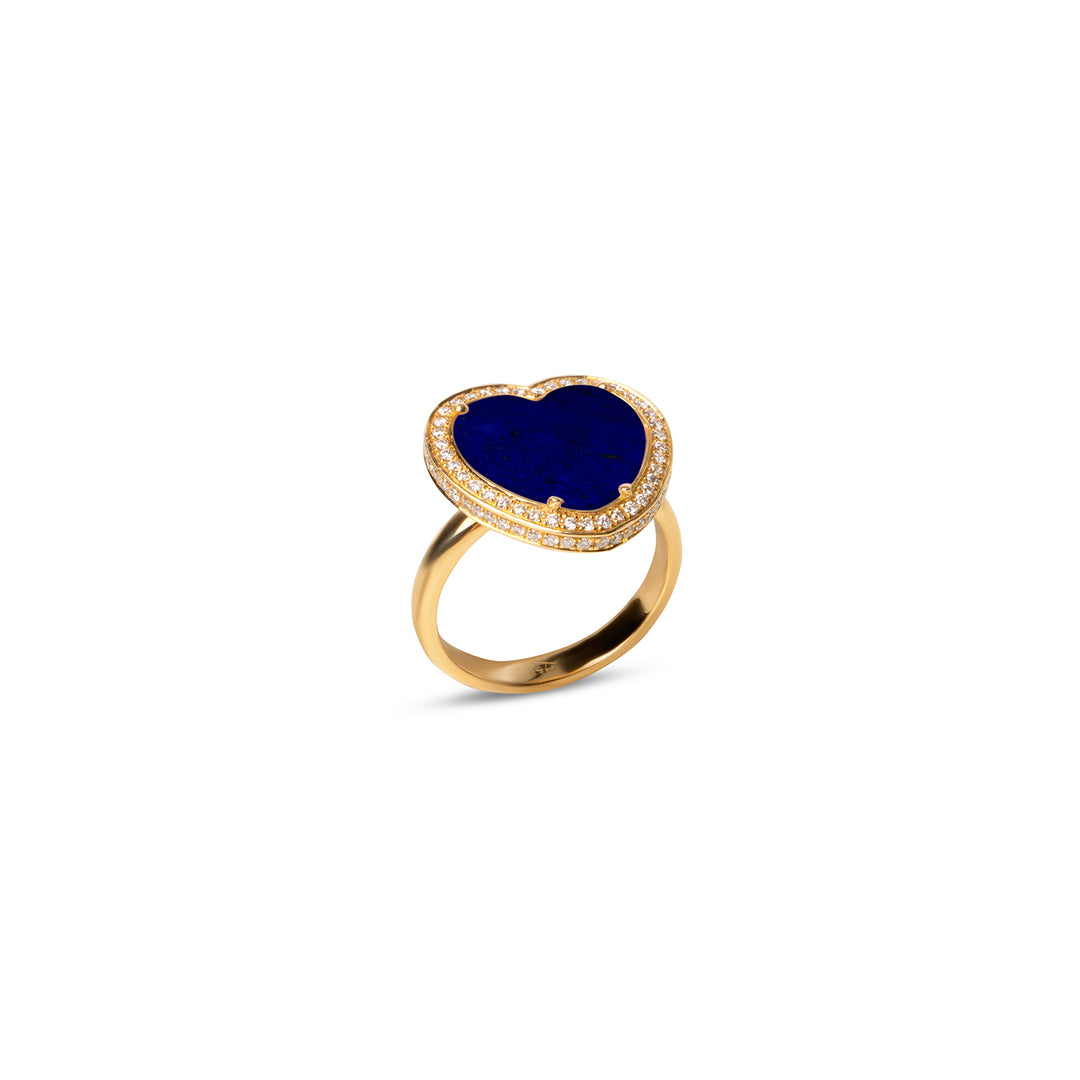 Amore Rings Lapis Lazuli Yellow Gold Medium