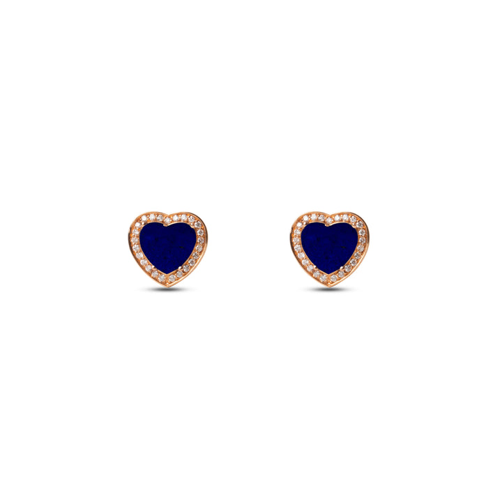 Amore earrings with lapis lazuli in rose gold (view 2)
